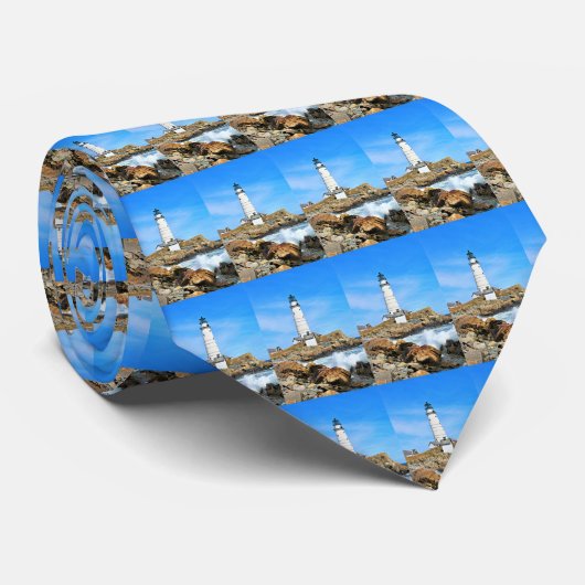 Boston Lighthouse, Massachusetts Mannen Stropdas (Opgerold)