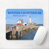 Boston Lighthouse, Massachusetts Mousepad Muismat (Met muis)