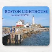 Boston Lighthouse, Massachusetts Mousepad Muismat (Voorkant)
