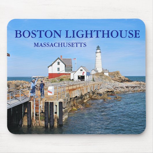 Boston Lighthouse, Massachusetts Mousepad Muismat (Voorkant)