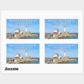 Boston Lighthouse, Massachusetts Rechthoekige Sticker (Vel)