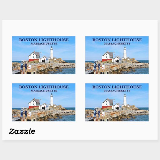 Boston Lighthouse, Massachusetts Stickers (Vel)