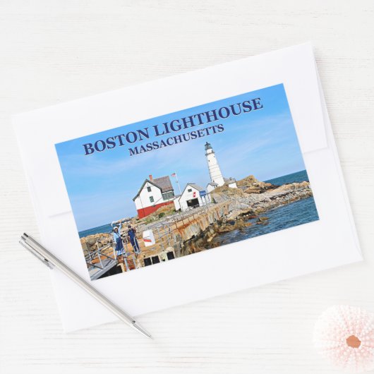 Boston Lighthouse, Massachusetts Stickers (Envelop)