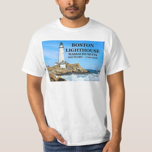 Boston Lighthouse, Massachusetts T-shirt (Voorkant)