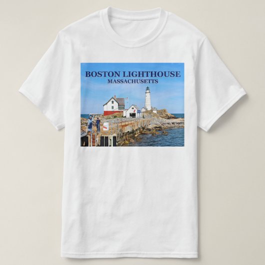 Boston Lighthouse, Massachusetts T-Shirt (Design voorkant)