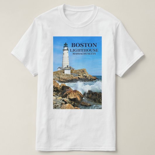 Boston Lighthouse, Massachusetts T-Shirt (Design voorkant)