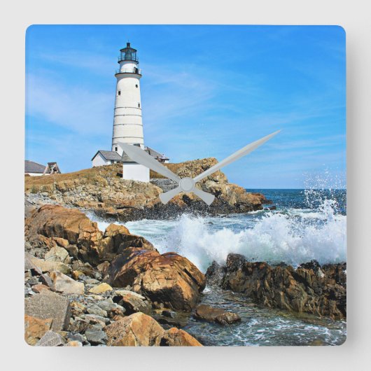 Boston Lighthouse, Massachusetts Vierkante Klok (Voorkant)