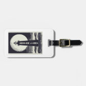 Boston Lighthouse Moon Bagagelabel (Voorkant horizontaal)