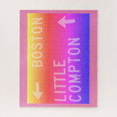 Boston, Little Compton, RI Regenboog Bord Legpuzzel (Verticaal)