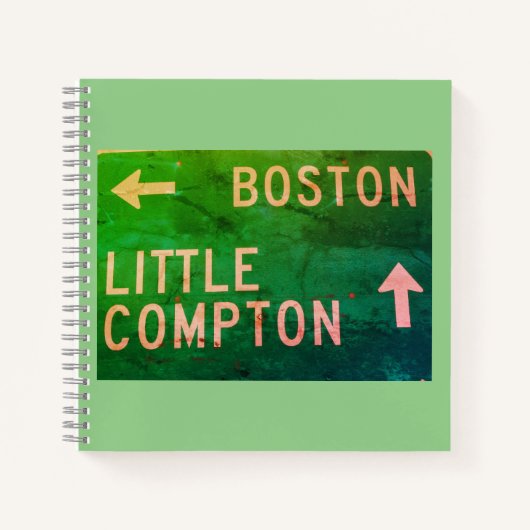 Boston, Little Compton, RI Sign Notitieboek (Voorkant)