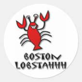Boston Lobsta hhh Ronde Sticker (Voorkant)