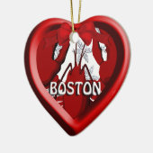 Boston Lobster Heart Christmas Ornament (Links)