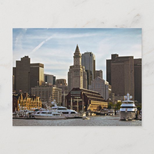 Boston Long Wharf Briefkaart (Voorkant)