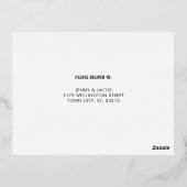 Boston Love Locator | RSVP WHT Reply Card Folie Uitnodiging Briefkaart (Achterkant)