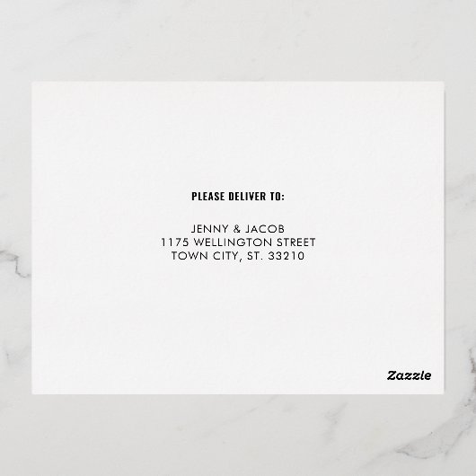 Boston Love Locator | RSVP WHT Reply Card Folie Uitnodiging Briefkaart (Achterkant)