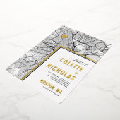 Boston Love Locator | Stadskaart Thema Folie Uitnodiging (Gedraaid)