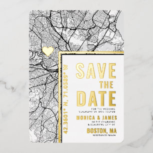 Boston Love Locator   Stadsplattegrond Save the Da Folie Uitnodiging