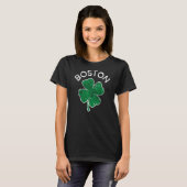 Boston Lucky C St Patrick's Day Distress T-shirt (Voorkant volledig)