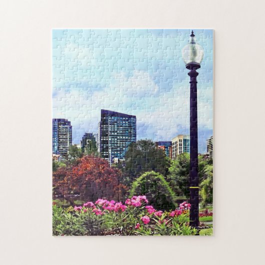 Boston MA - Boston Common en skyline Legpuzzel (Verticaal)