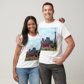 Boston MA - Boston Common en skyline T-shirt (Unisex)