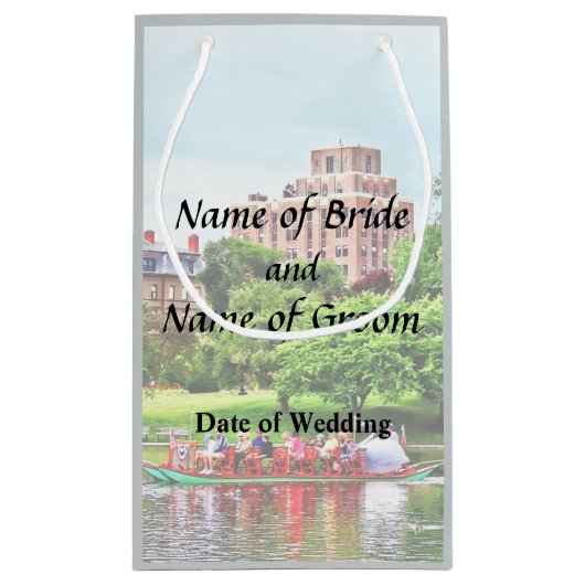 Boston MA - Boston Public Garden Weddenschappen Klein Cadeauzakje (Achterkant)