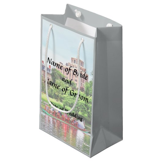 Boston MA - Boston Public Garden Weddenschappen Klein Cadeauzakje (Voorkant Gekanteld)