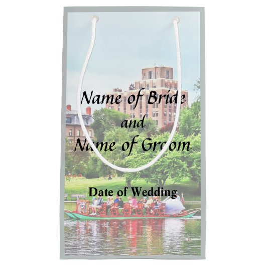 Boston MA - Boston Public Garden Weddenschappen Klein Cadeauzakje (Voorkant)