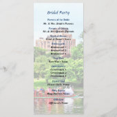 Boston MA Boston Public Garden Wedding Program Programmakaart (Achterkant)