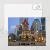 Boston, MA Briefkaart (Voorkant / Achterkant)