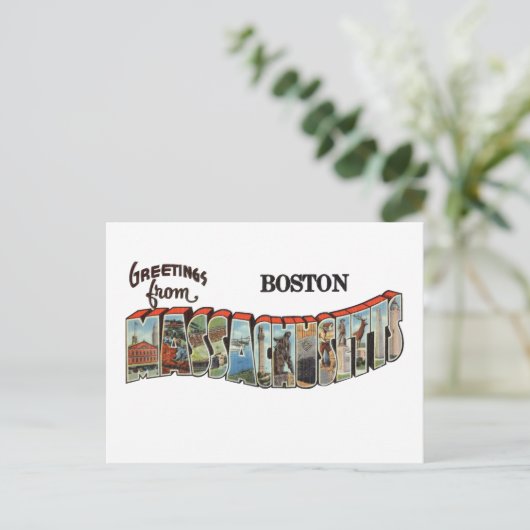 Boston MA Briefkaart (Staand voorkant)