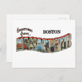 Boston MA Briefkaart (Voorkant / Achterkant)