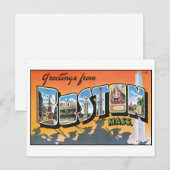  Boston, MA Briefkaart (Voorkant / Achterkant)