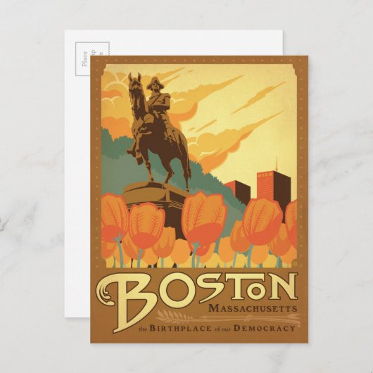 Boston, MA - De geboorte van onze democratie Briefkaart (Voorkant / Achterkant)