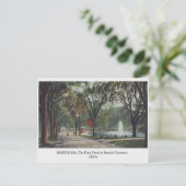 Boston MA Frog Pond bij Boston Common 1910s  Briefkaart (Staand voorkant)