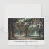 Boston MA Frog Pond bij Boston Common 1910s  Briefkaart (Voorkant / Achterkant)
