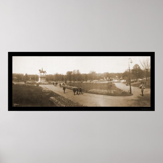 Boston MA Garden Foto 1904 Poster (Voorkant)