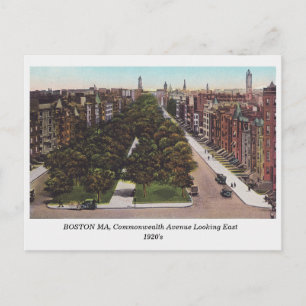 Boston MA, Gemenebest Ave. Uitzicht briefkaart