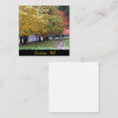 Boston, MA Herfst Foliage Comic Art 0533 Notitiekaartje (Voorkant / Achterkant)