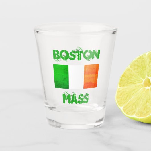 Boston MA Ierse trots drinkwaren Shot Glas (Voorkant)