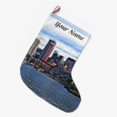 Boston MA - Inner Harbor Grote Kerstsok (Voorkant (Hangend))