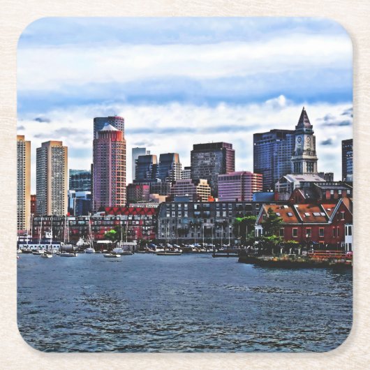 Boston MA - Inner Harbor Kartonnen Onderzetters (Voorkant)