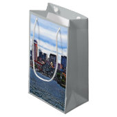 Boston MA - Inner Harbor Klein Cadeauzakje (Voorkant Gekanteld)