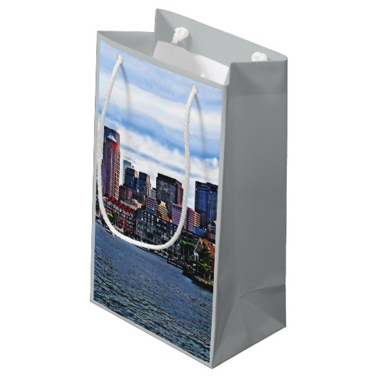 Boston MA - Inner Harbor Klein Cadeauzakje (Achterkant Gekanteld)