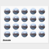 Boston MA - Inner Harbor Ronde Sticker (Vel)