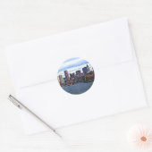 Boston MA - Inner Harbor Ronde Sticker (Envelop)