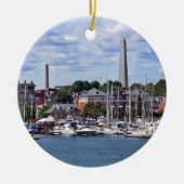Boston MA - Jachthaven met Bunker Hill Monument Keramisch Ornament (Voorkant)