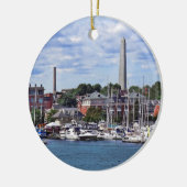 Boston MA - Jachthaven met Bunker Hill Monument Keramisch Ornament (Links)