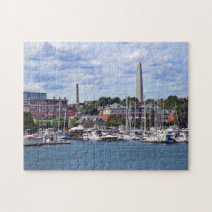 Boston MA - Jachthaven met Bunker Hill Monument Legpuzzel