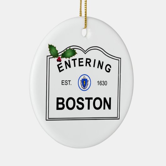 Boston MA Keramisch Ornament (Rechts)