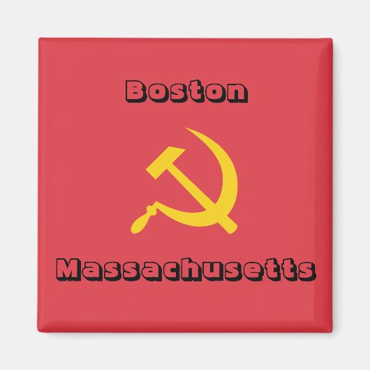 Boston, MA Liberal Progressive City Magneet (Voorkant)